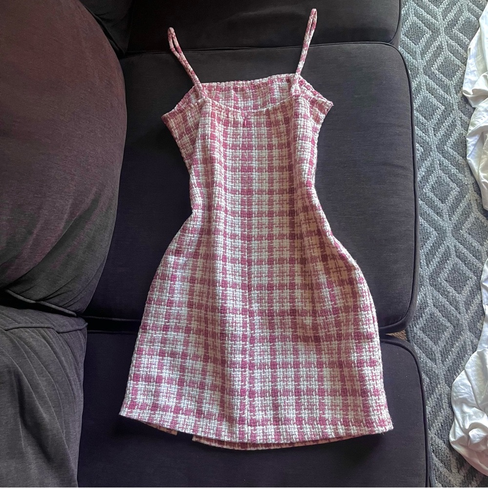 Pink Plaid Women's Dress